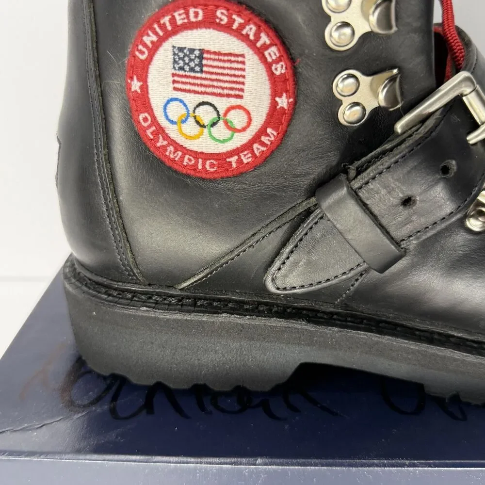 Polo Ralph Lauren Boots Mens 9 B Olympics Team USA Vibram Soles Aleigh Black
